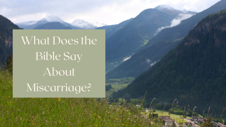 What Does The Bible Say About Miscarriage
